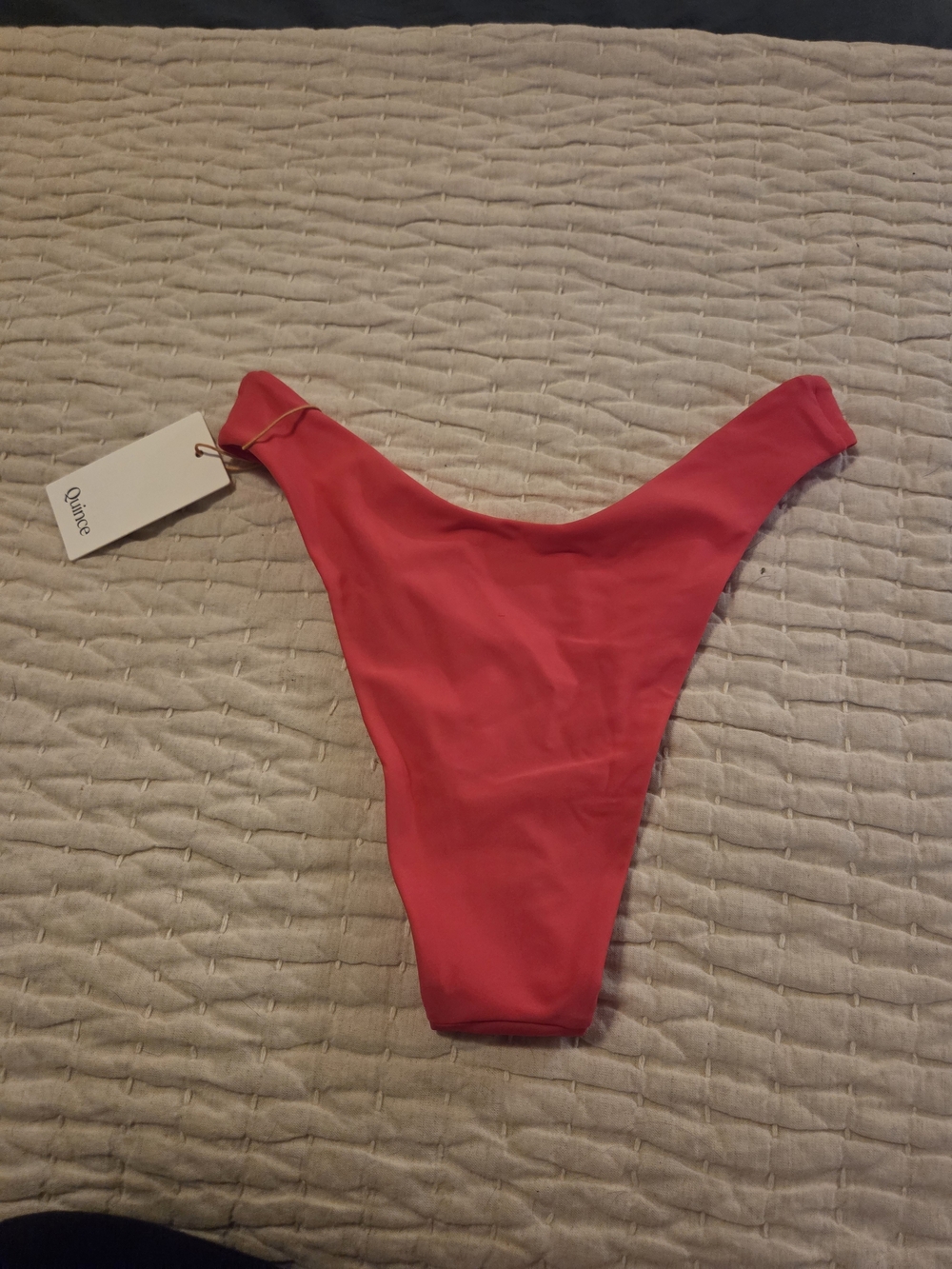 Quince Italian High Leg Bikini Bottom ( Hot Pink)